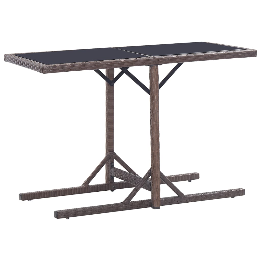 vidaXL Záhradný stôl hnedý 110x53x72 cm
