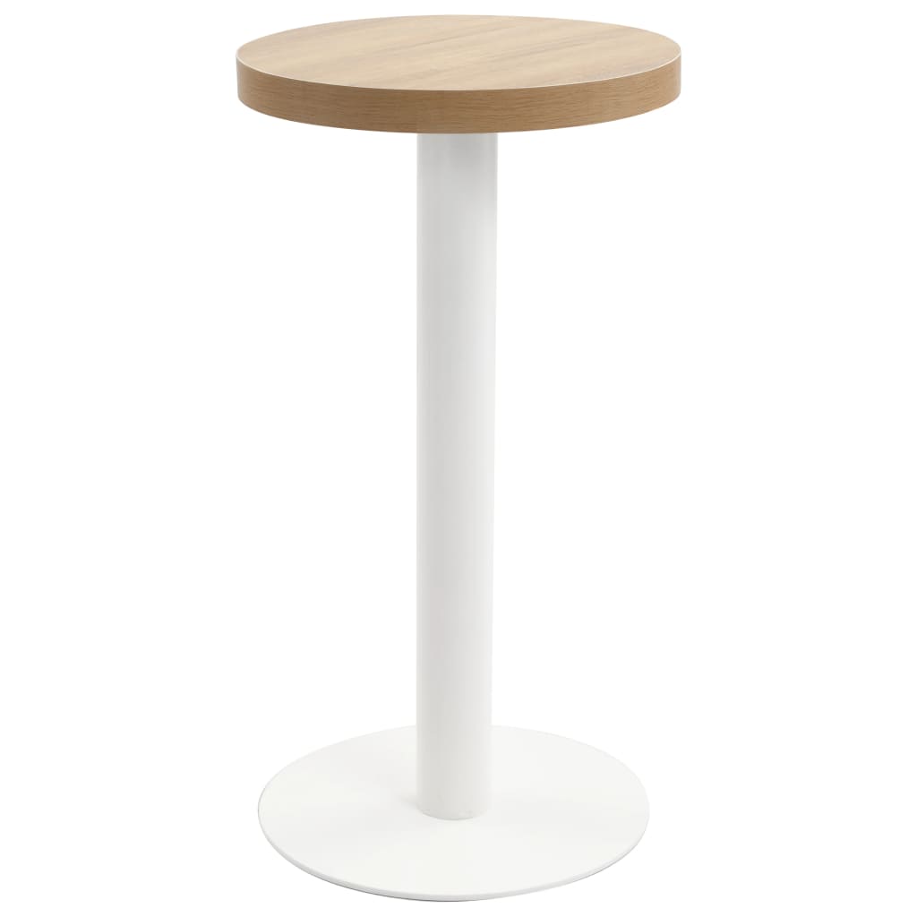 vidaXL Bistro stolík bledohnedý 40 cm MDF