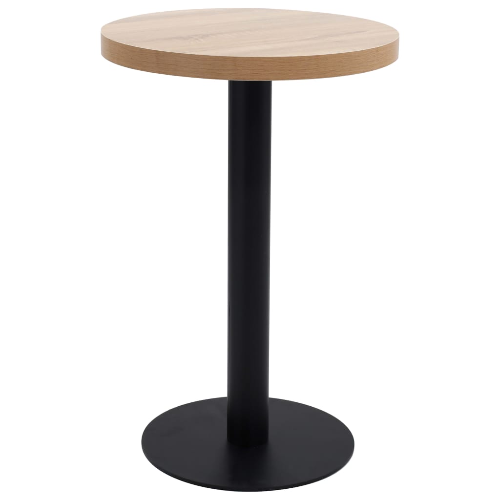 vidaXL Bistro stolík bledohnedý 50 cm MDF