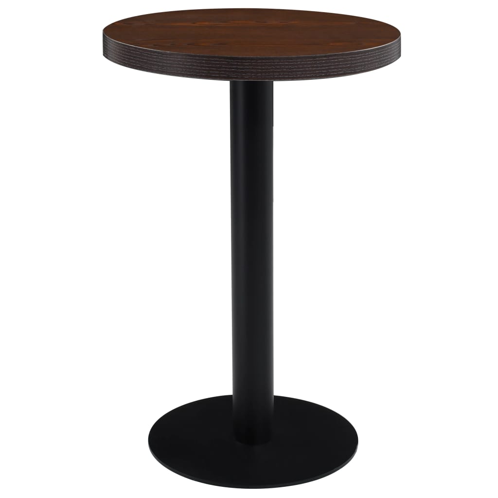 vidaXL Bistro stolík tmavohnedý 50 cm MDF