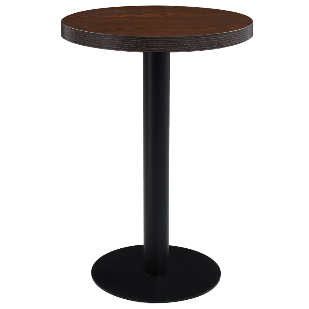 vidaXL Bistro stolík tmavohnedý 60 cm MDF