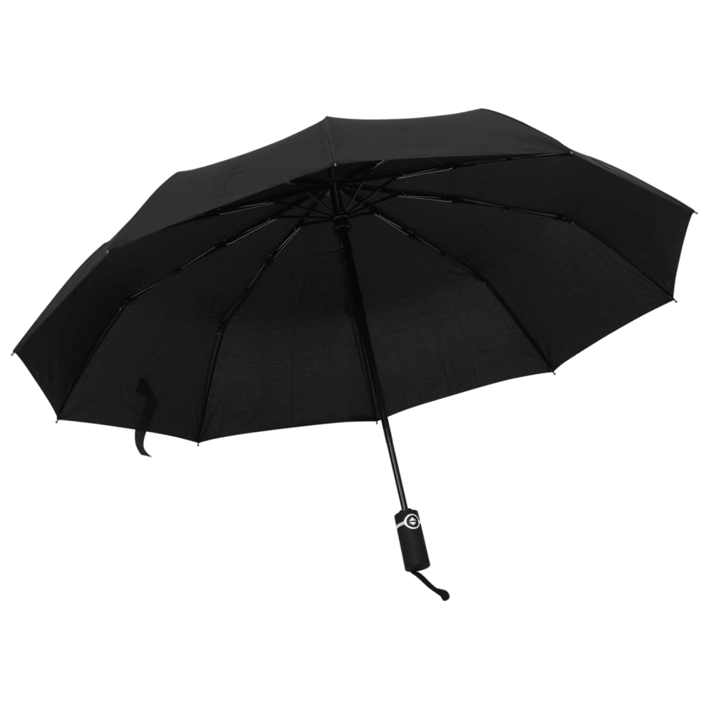 vidaXL Automatický skladací dáždnik čierny 104 cm