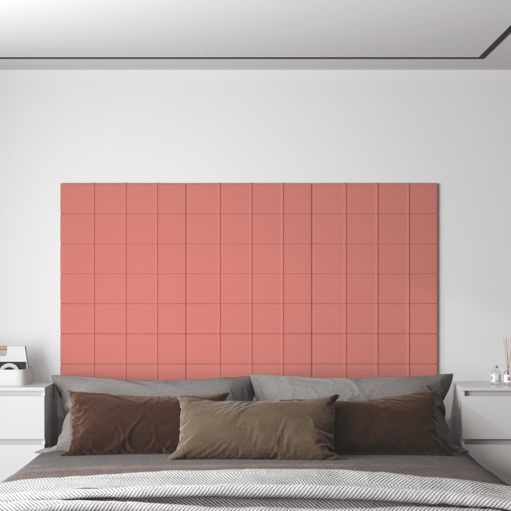 vidaXL Nástenné panely 12 ks ružové 60x30 cm zamat 2,16 m²