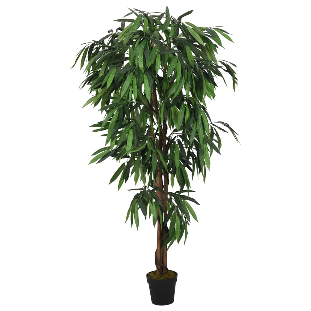 vidaXL Umelý mangový strom 600 listov 150 cm zelený