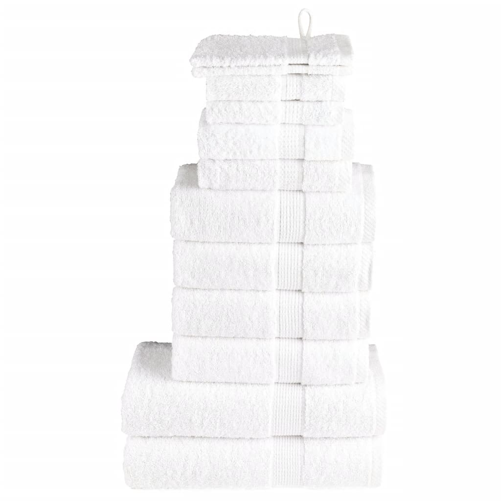 vidaXL 12-dielna prémiová sada uterákov biela 600 g/m² 100% bavlna
