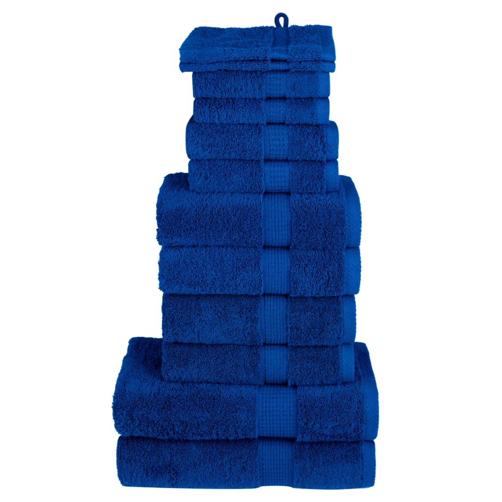 vidaXL 12-dielna prémiová sada uterákov modrá 600 g/m² 100% bavlna