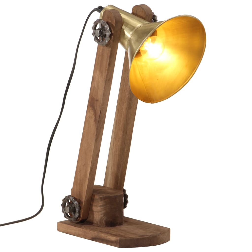 vidaXL Stolová lampa 25 W starožitná mosadzná 23x13x52 cm E27
