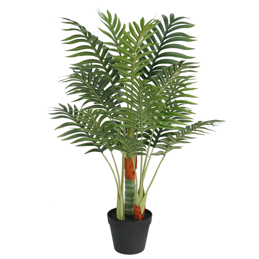 vidaXL Umelá palma s 3 kmeňmi zelená 80 cm PP