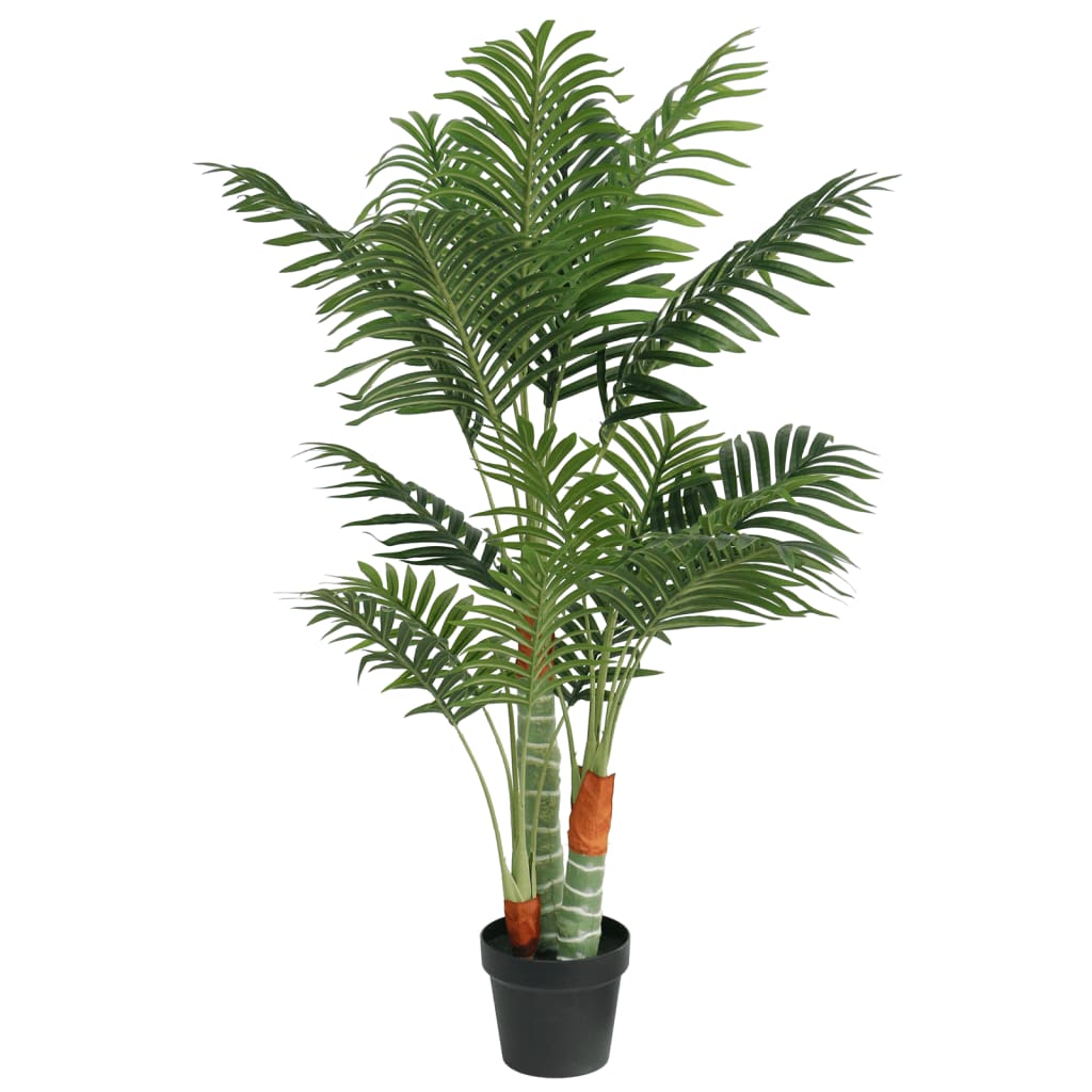 vidaXL Umelá palma s 3 kmeňmi zelená 120 cm PP
