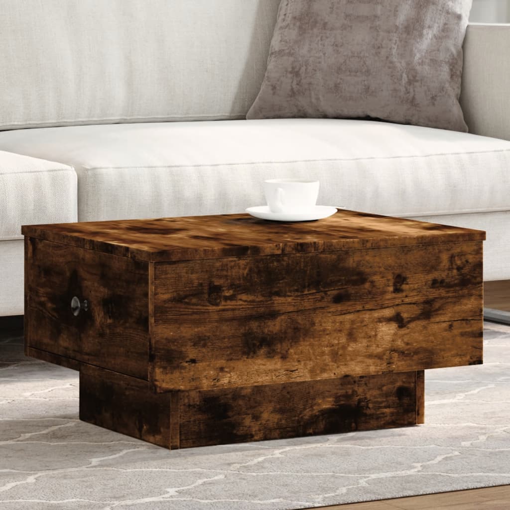 vidaXL Konferenčný stolík, tmavý dub 60x45x31 cm, kompozitné drevo